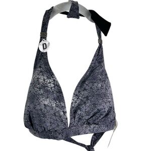 ONeill NWT size medium Black and Gray Halter Bikini Top & Bottom